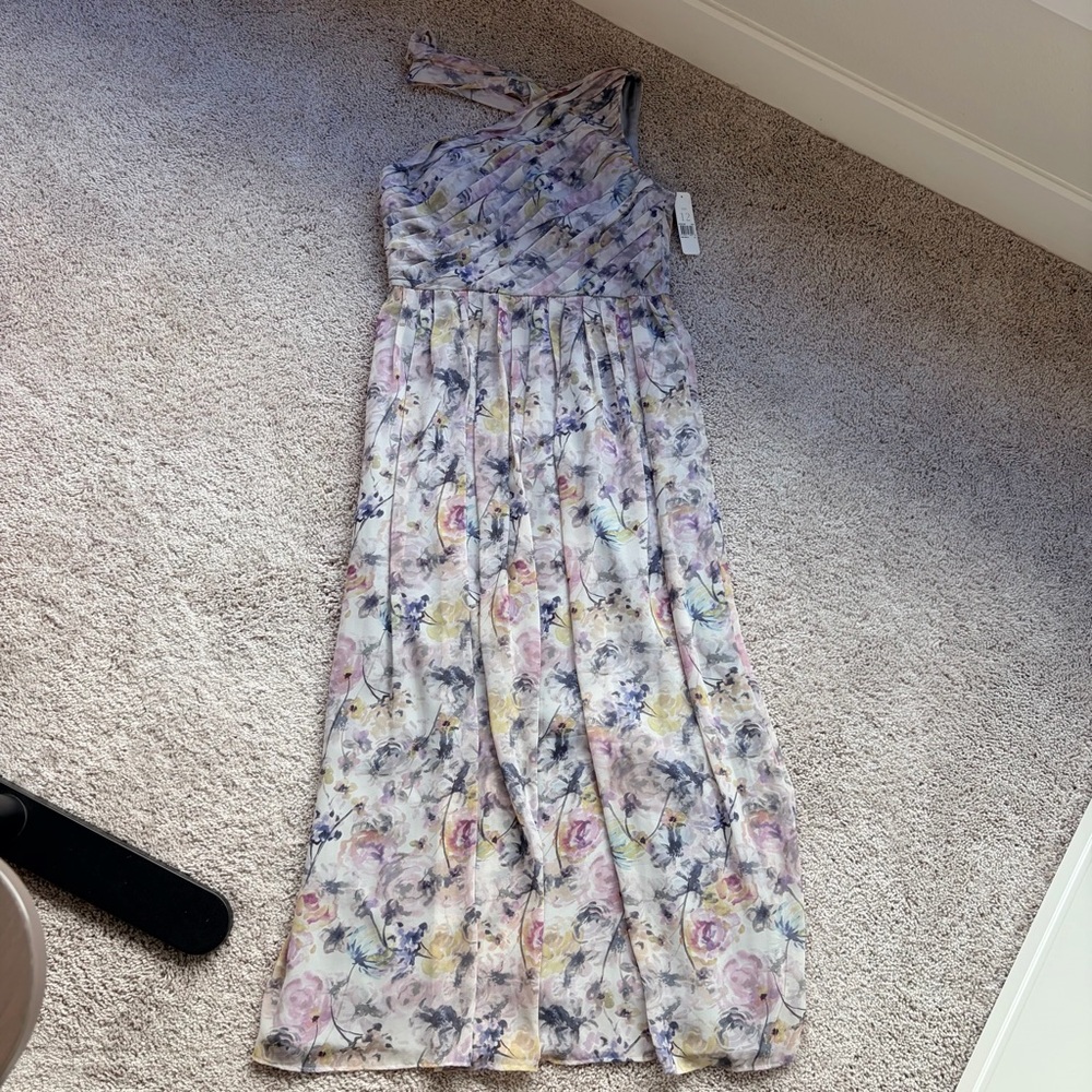 Floral One-Shoulder Maxi Dress